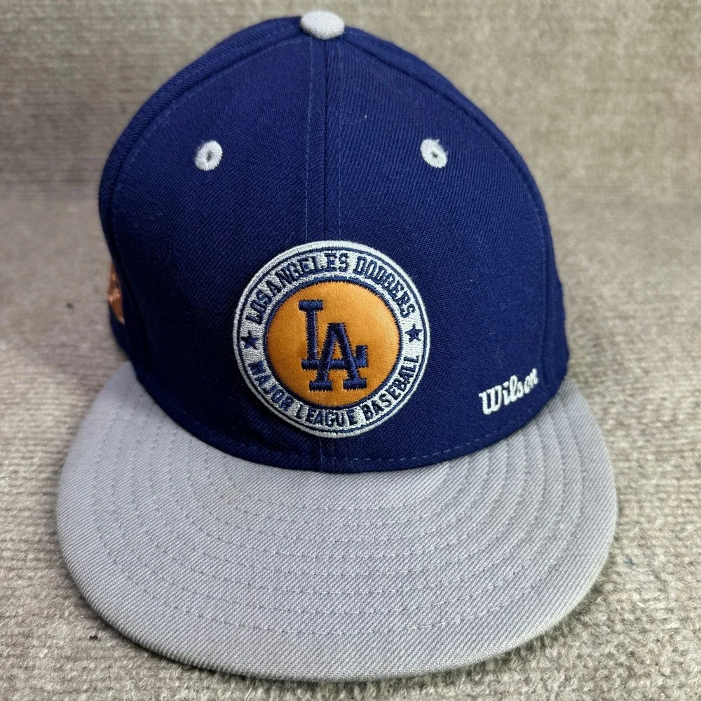 Los Angeles Dodgers New Era 59FIFTY Fitted Hat Mens 7 1/4 Blue Wilson‎ Exclusive
